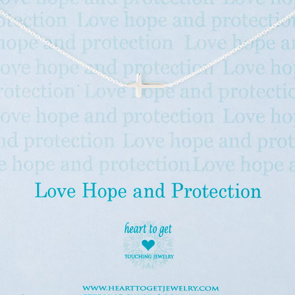 Heart to get N11CRO11S-2 Ketting Kruis Love hope and protection