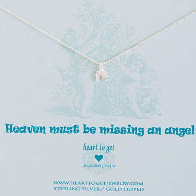 Heart to get N12ANG11S Heaven must be missing an angel ketting zilver