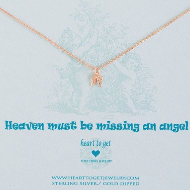 Heart to get N12ANG11R Heaven must be missing an angel ketting rose