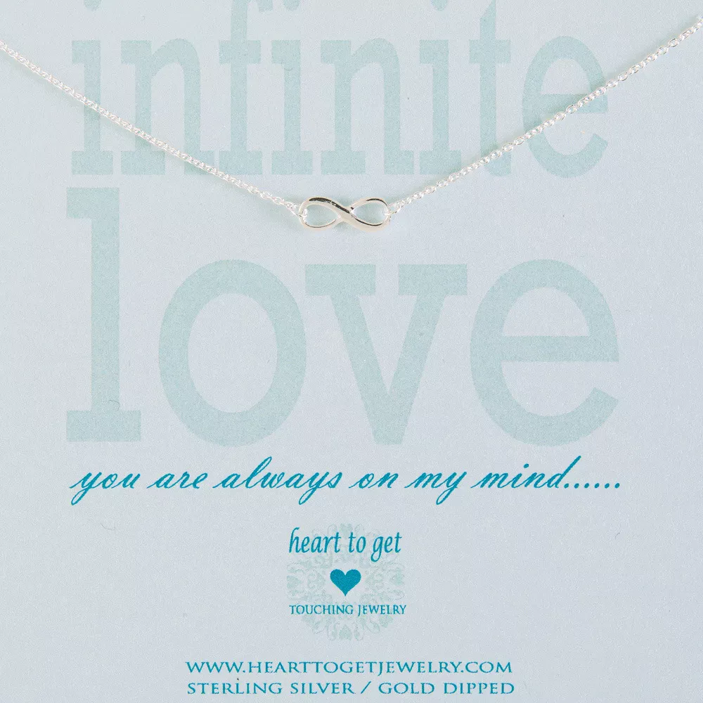 Heart to get N15INF11S Ketting Infinity Love You are always... zilver
