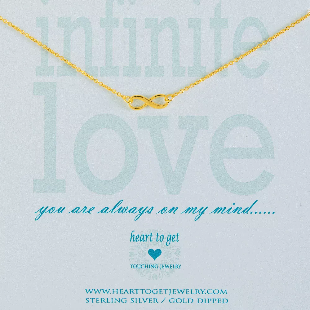 Heart to get N15INF11G Ketting Infinite Love You are... zilver goudkleurig