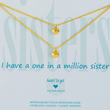 Heart to get 2N16HEA11G-1 Sisters ketting goud