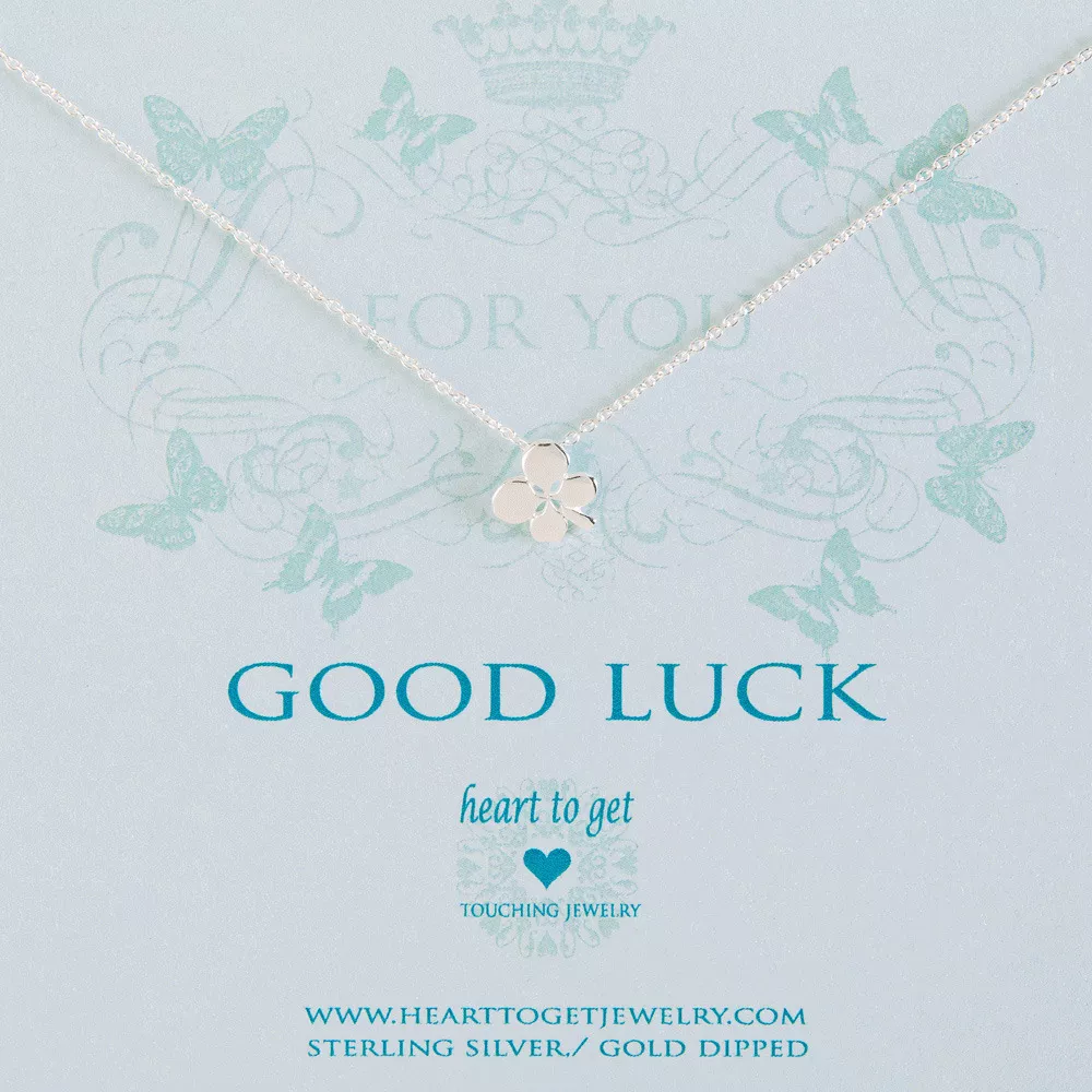 Heart to get N17CLO11S Ketting Clover For You Good Luck zilver