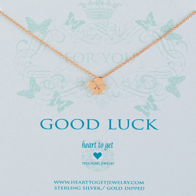 Heart to get N17CLO11R Good luck ketting rose