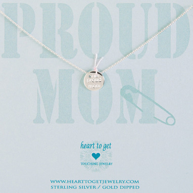 Heart to get N18PMP11S Proud mom pink ketting zilver