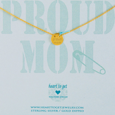 Heart to get N18PMB11G Proud mom blue ketting goud