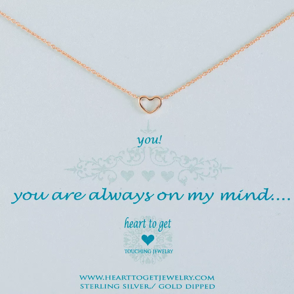 Heart to get N21OPH11R Ketting You are always on my mind zilver rosekleurig