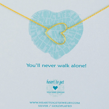 Heart to get N35BHE12G You'll never walk alone ketting goud