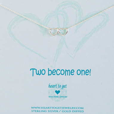 Heart to get N40DHE12S Two become one ketting zilver