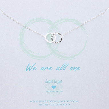 Heart to get N89DOK13S We are all one ketting zilver
