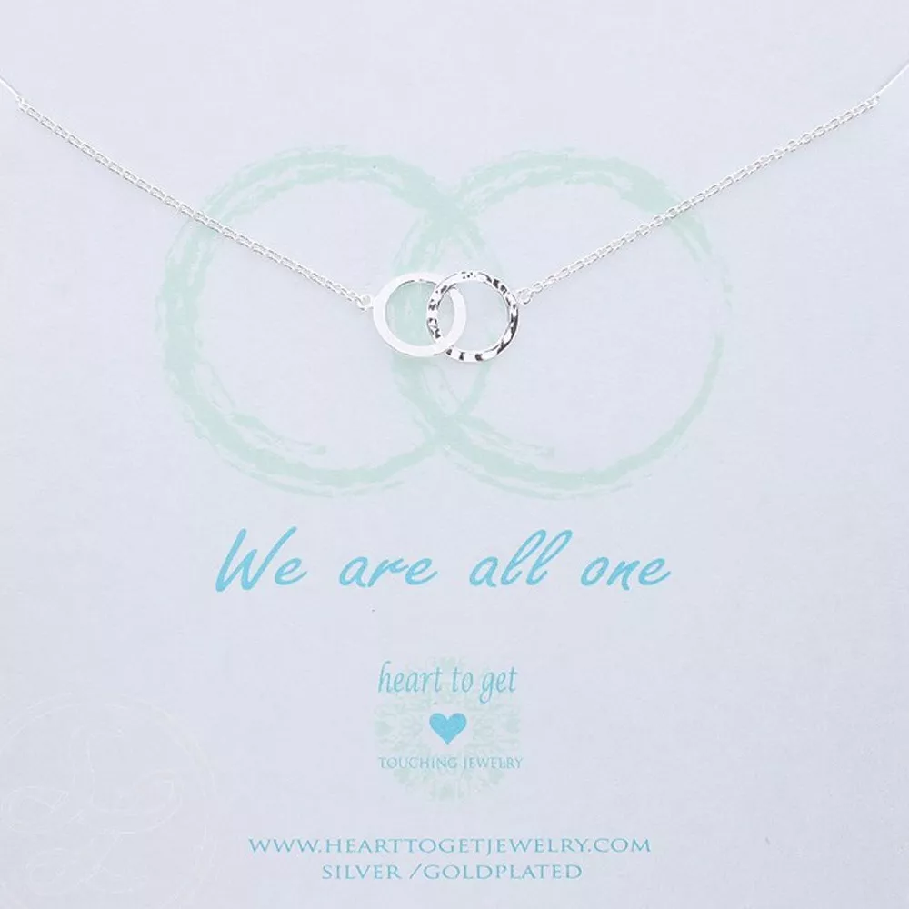 Heart to get N89DOK13S Ketting Circles We are all one zilver