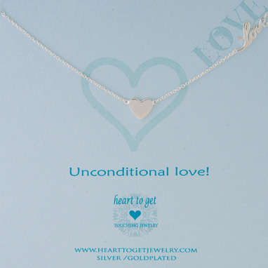 Heart to get N90HLO13S Unconditional love ketting zilver