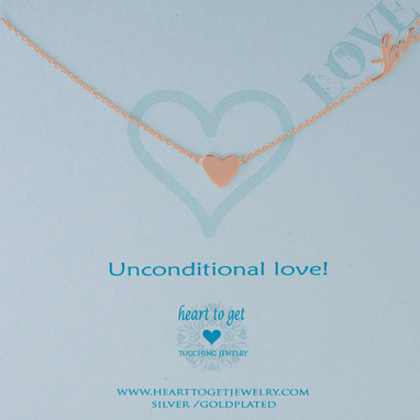 Heart to get N90HLO13R Unconditional love ketting rose