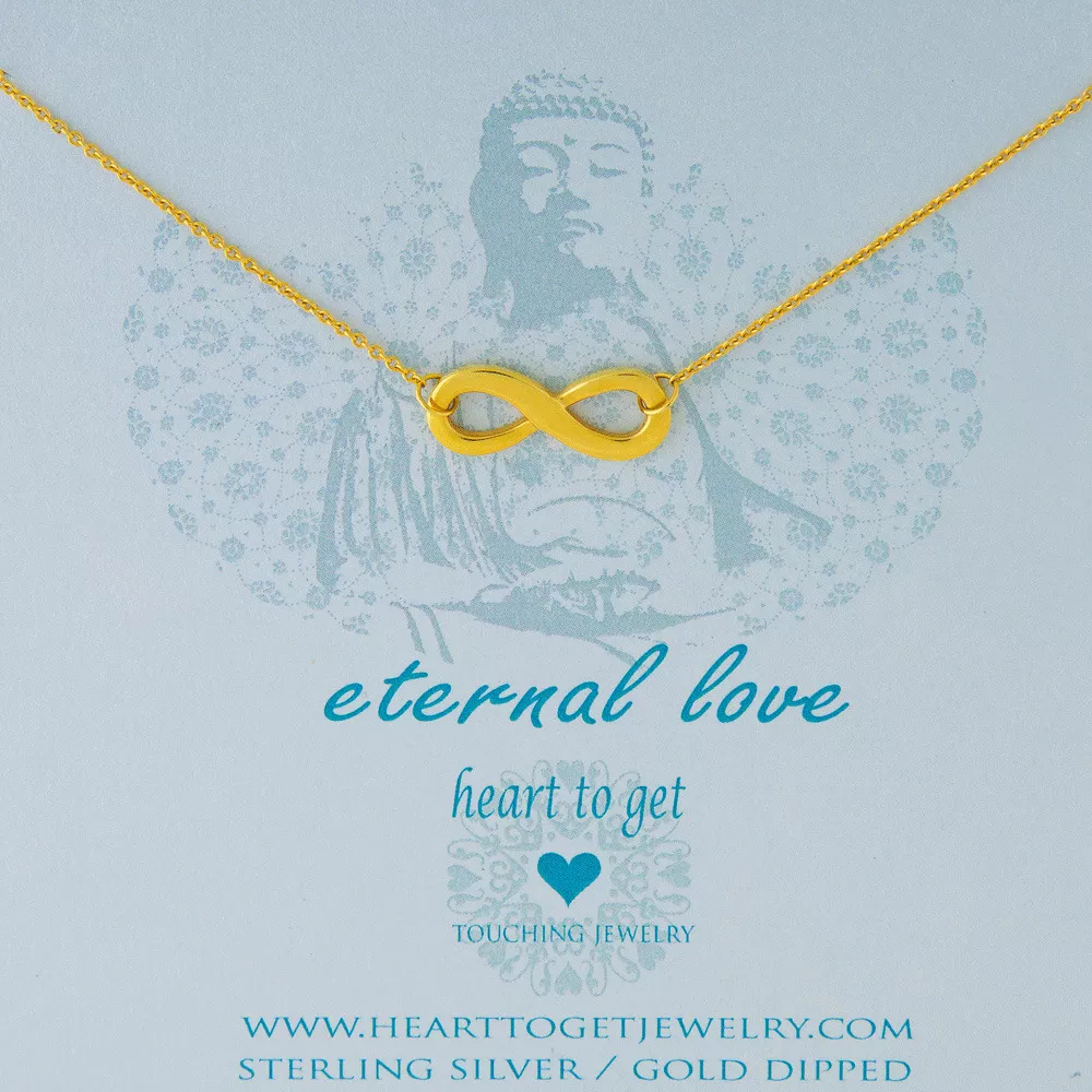 Heart to get N91BIN13G Ketting Buddha Eternal love zilver goudkleurig