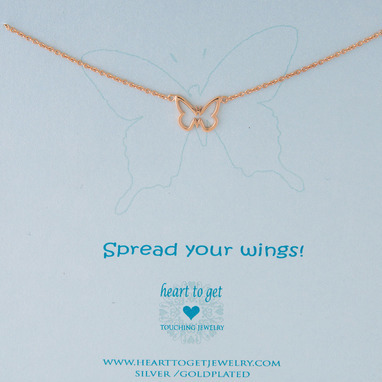 Heart to get N97BUT13R Spread your wings ketting rose