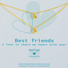 Heart to get 2N16HEA11G-2 Best friends ketting goud 1
