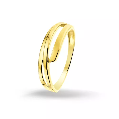 Ring Fantasie geelgoud 6 mm goudkleurig