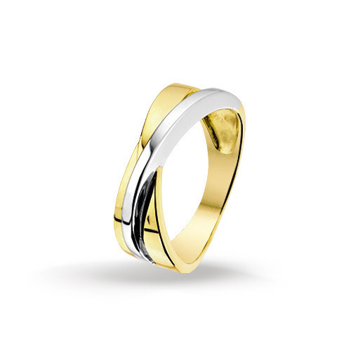 zijde Zilver Trots Bicolor gouden dames ring 4205512 Trendjuwelier