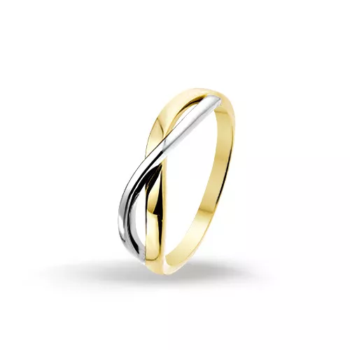 Bicolor gouden ring