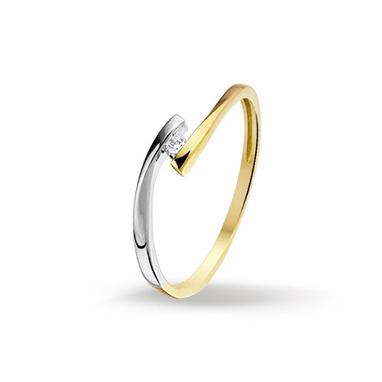 Huiscollectie 4205592 Bicolor gouden zirkonia ring