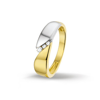 Huiscollectie 4205675 Bicolor gouden zirkonia ring