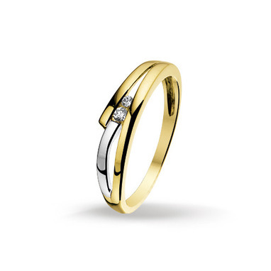 Huiscollectie 4205759 Bicolor gouden zirkonia ring