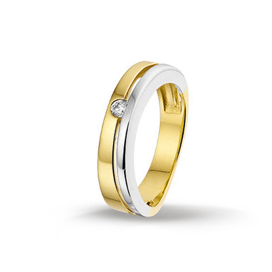 Huiscollectie 4205837 Bicolor gouden zirkonia ring