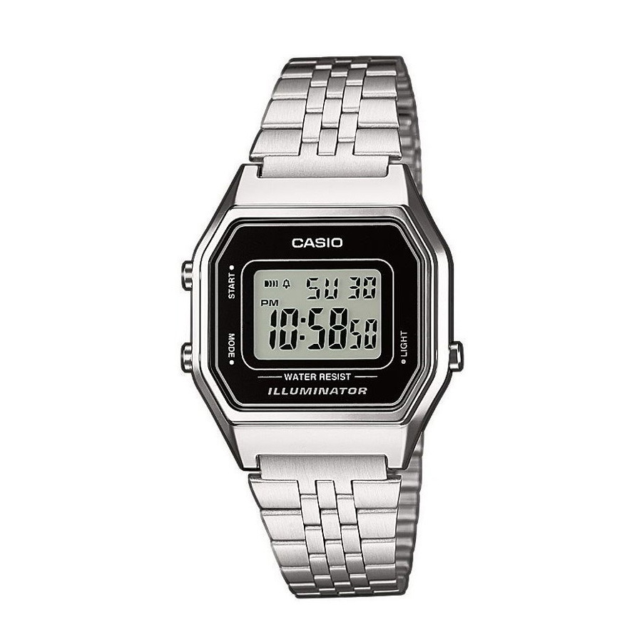 Casio LA680WEA-1EF Horloge Retro zilverkleurig-zwart