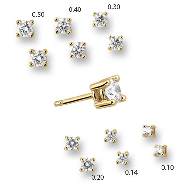 behalve voor Leesbaarheid Optimisme Gouden oorbellen met diamant | Trendjuwelier