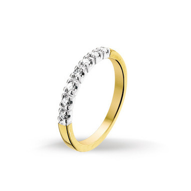 Huiscollectie 4206878 Bicolor gouden ring met diamant