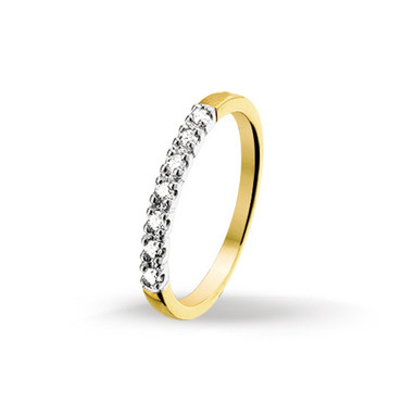 Huiscollectie 4206918 Bicolor gouden ring met diamant