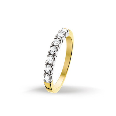 Huiscollectie 4206996 Bicolor gouden ring met diamant