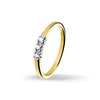 Huiscollectie 4206840 Bicolor gouden ring met diamant 1