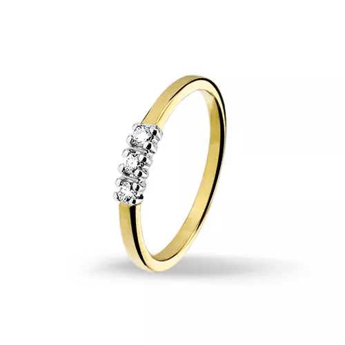 Huiscollectie 4206840 Bicolor gouden ring met diamant