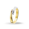 Huiscollectie 4205926 Bicolor gouden ring met diamant 0.06 crt 1