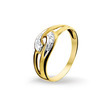 Huiscollectie 4014945 Gouden ring met diamant 0.018 crt 1