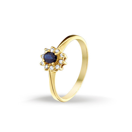 Opsplitsen Kostuums acre Gouden dames ring met diamant 4015007 | Trendjuwelier