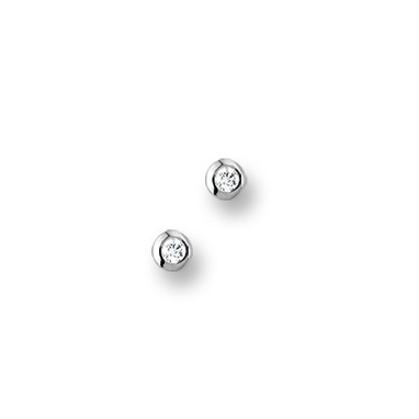 Huiscollectie 4205088 Bicolor gouden oorstekers met diamant 0.10 crt
