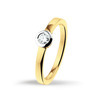 Huiscollectie 4205111 Bicolor gouden ring met diamant 0.15 crt 1