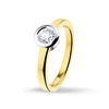 Huiscollectie 4205121 Bicolor gouden ring met diamant 0.25 crt 1