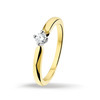 Huiscollectie 4205106 Bicolor gouden ring met diamant 0.15 crt 1
