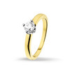 Huiscollectie 4205116 Bicolor gouden ring met diamant 0.25 crt 1