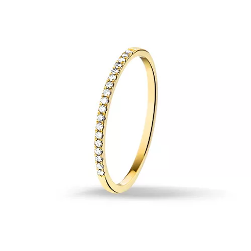 Gouden ring met diamant 0.09 crt