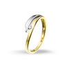 Huiscollectie 4206367 Bicolor gouden ring met diamant 0.03 crt 1