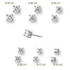 Huiscollectie 4103489 Witgouden oorstekers met diamant  1