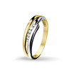 Huiscollectie 4205936 Bicolor gouden ring met 0.09 crt 1
