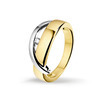 Huiscollectie 4206004 Bicolor gouden ring met 0.05 crt 1