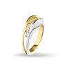 Huiscollectie 4205995 Bicolor gouden ring met 0.10 crt crt 1