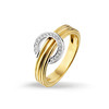 Huiscollectie 4205341 Bicolor gouden ring met 0.12 crt 1
