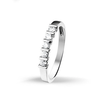 Huiscollectie 4102574 Witgouden ring met diamant 0.20 crt